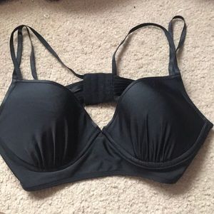 Caged back bikini top